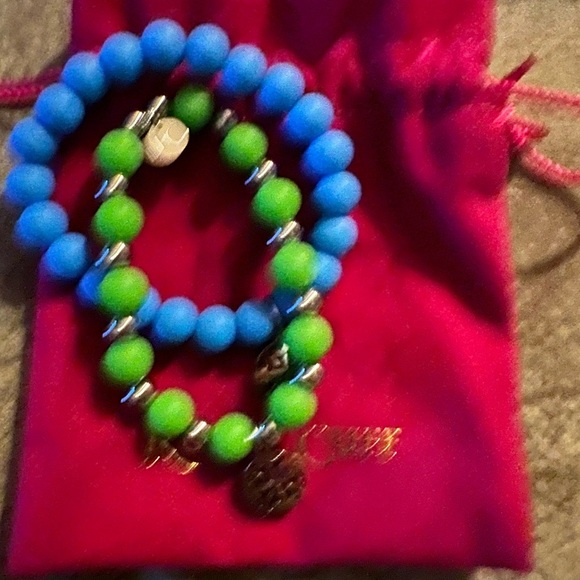 2 rustic cuff beaded bracelets - Picture 3 of 3